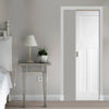 DX 30's Shaker Style Panelled Evokit Pocket Fire Door - 30 Minute Fire Rated - White Primed