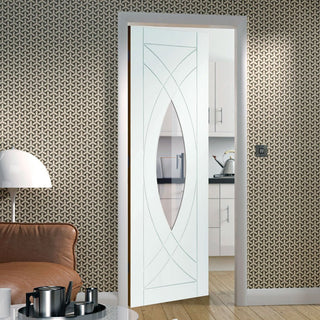 Image: Treviso contemporary interior door with clear glass