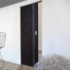 Bespoke Ash Grey Zanzibar Single Frameless Pocket Door - Prefinished