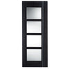 Ash Grey Zanzibar Absolute Evokit Single Pocket Door Details - Clear Glass - Prefinished