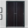 LPD Joinery Bespoke Fire Door Pair, Ash Grey Zanzibar Pair - 1/2 Hour Fire Rated - Prefinished