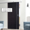 Single Sliding Door & Wall Track - Zanzibar Ash Grey Door - Prefinished