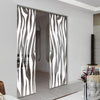 Zebra Animal Print 8mm Clear Glass - Obscure Printed Design - Double Absolute Pocket Door