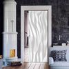 Zebra Animal Print 8mm Obscure Glass - Obscure Printed Design - Single Evokit Glass Pocket Door