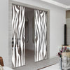 Zebra Animal Print 8mm Clear Glass - Obscure Printed Design - Double Evokit Glass Pocket Door