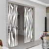 Zebra Animal Print 8mm Clear Glass - Obscure Printed Design - Double Evokit Glass Pocket Door