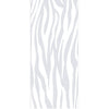 Single Glass Sliding Door - Zebra Animal Print 8mm Clear Glass - Obscure Printed Design with Elegant Track