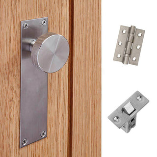 Image: Zermatt Door Handle Pack - Satin Stainless Steel