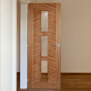 Image: bespoke zeus walnut glazed door prefinished