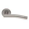 Serozzetta Carolina ZIN3115 Lever Latch Handles on Round Rose - 2 Finishes