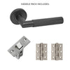 Zurich Door Handle Pack - Matt Black