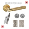 Zurich Bathroom Door Handle Pack - Satin Gold