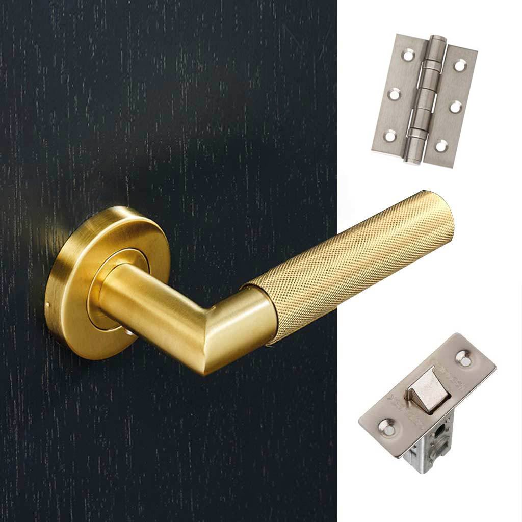 Zurich Door Handle Pack - Satin Gold