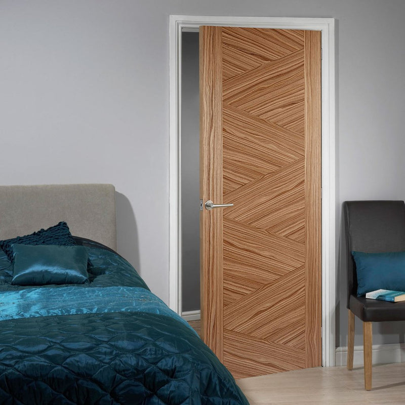 LPD Joinery Bespoke Fire Door, Zeus Walnut Flush Door - 1/2 Hour Fire Rated - 1/2 Hour Fire Rated - Prefinished